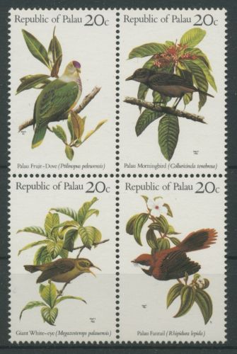 Palau 1983 Vögel Fruchttaube Fächerschwanz Brillenvogel 5/8 ZD postfrisch