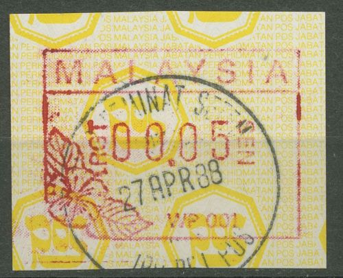 Malaysia ATM 1987 Postemblem Einzelwert, ATM 1 gestempelt