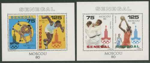 Senegal 1980 Olympische Sommerspiele Moskau Block 38/39 postfrisch (C62411)