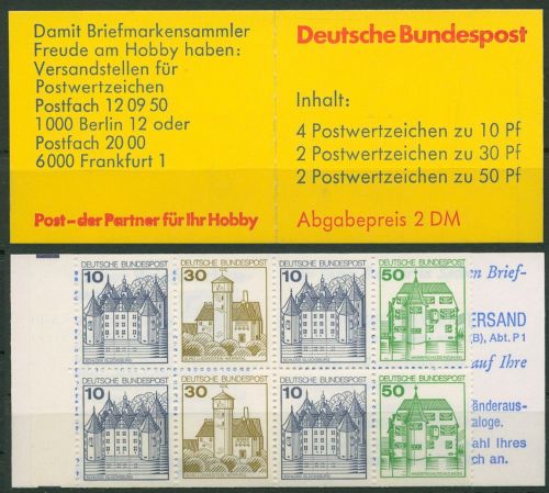 Bund 1980 Burgen & Schlösser Markenheftchen MH 22 I b postfrisch