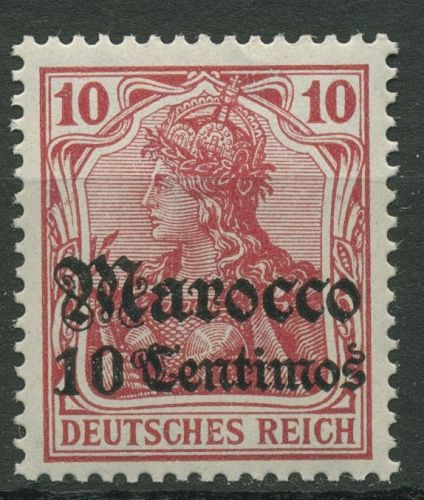 Deutsche Post in Marokko 1906 Germania mit Aufdruck 36 postfrisch