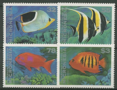 Mikronesien 1995 Fische Engelfisch Halfterfisch Gaukler 418/21 postfrisch