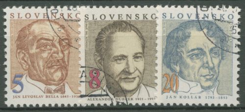 Slowakei 1993 Persönlichkeiten Künstler 171/73 gestempelt