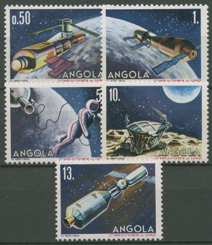 Angola 1986 25 Jahre bemannte Raumfahrt 746/50 postfrisch