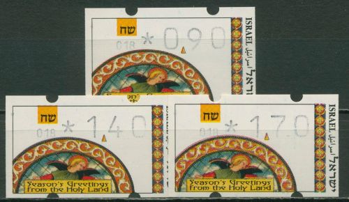 Israel ATM 1994 Weihnachten, Automat 018, Satz 3 Werte, ATM 24.1 S1 postfrisch