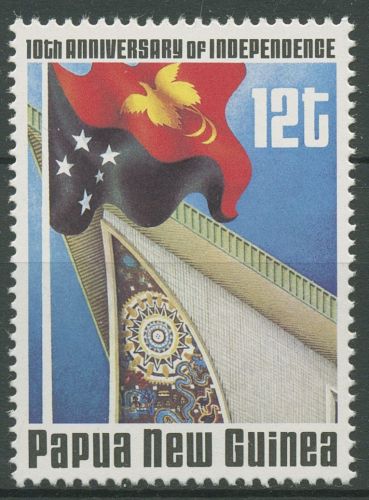 Papua Neuguinea 1985 10 J. Unabhängigkeit Flagge 503 postfrisch