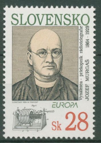 Slowakei 1994 Europa CEPT Entdeckungen Erfindungen Jozef Murgas 191 postfrisch
