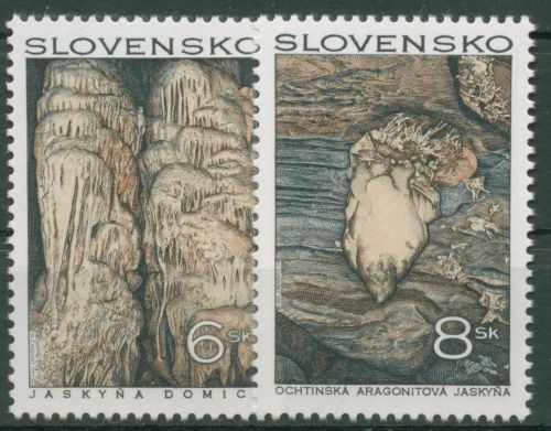 Slowakei 1997 Natur Landschaften Höhlen 280/81 postfrisch
