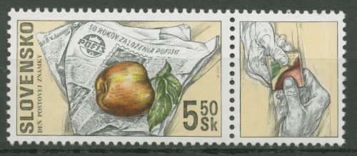Slowakei 2000 Tag der Briefmarke POFIS Zeitschrift 383 Zf postfrisch