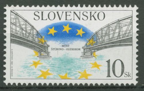 Slowakei 2001 Bauwerke Donaubrücke Ostrihorn 409 postfrisch