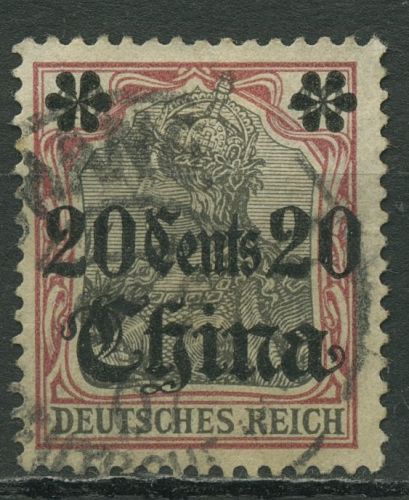 Deutsche Post in China 1905 Germania mit Aufdruck 32 gestempelt