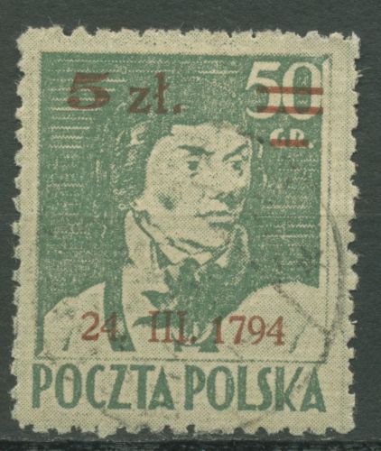 Polen 1945 Kosciuszko-Aufstand 398 gestempelt