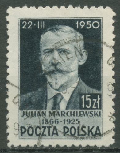 Polen 1950 Politiker Julian Marchlewski 546 gestempelt