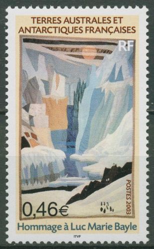 Franz. Antarktis 2003 Gletscherbruch Gemälde von Bayle 503 postfrisch