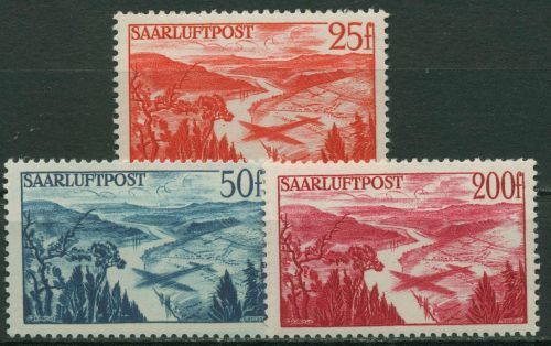 Saarland 1948 Flugpostmarken 252/54 postfrisch