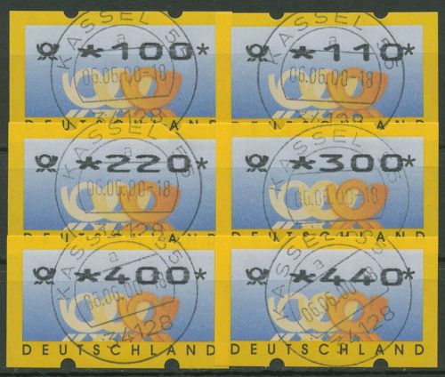 Bund ATM 1999 Automatenmarken Versandstellensatz 3.2 VS 1 TOP-Stempel
