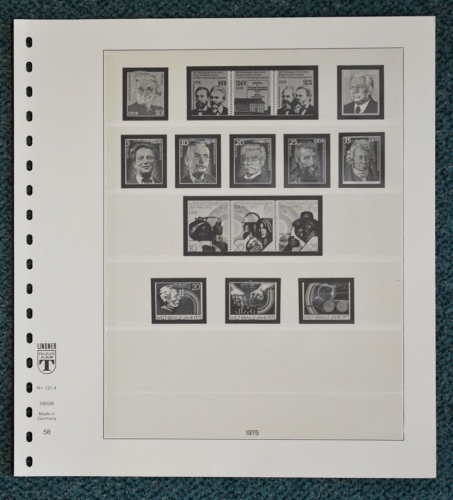 LINDNER-T Vordruckblätter DDR 1975/79 gebraucht, Gebrauchsspuren (Z528)