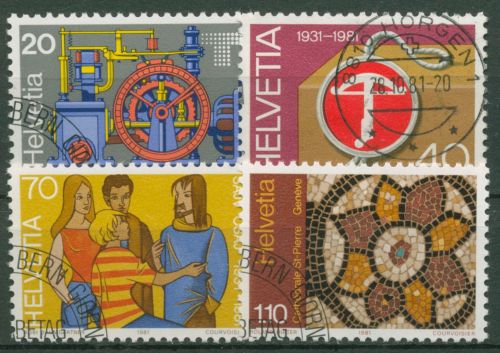 Schweiz 1981 Ereignisse Technorama Kathedrale St.Pierre Genf 1206/09 gestempelt