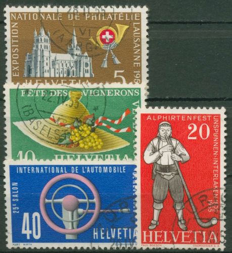 Schweiz 1955 Ereignisse Ausstellungen Feste 607/10 gestempelt