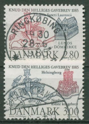 Dänemark 1985 König Knut IV. Domkirche Lund 840/41 gestempelt