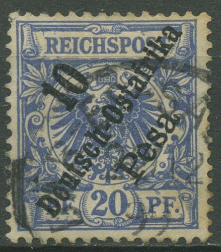 Deutsch-Ostafrika 1896/99 Krone/Adler mit Aufdruck 9 gestempelt