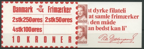 Dänemark 1983 Ziffern/Königin Markenheftchen MH 30 postfrisch (D14240)
