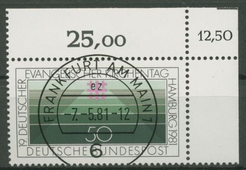 Bund 1981 Dt. Evangelischer Kirchentag Hamburg 1098 KBWZ gestempelt