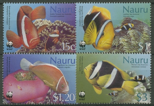 Nauru 2003 WWF: Anemonenfische 553/56 postfrisch
