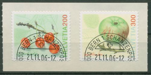 Schweiz 2006 Alte Obstsorten Kirsche Apfel 1982/83 gestempelt