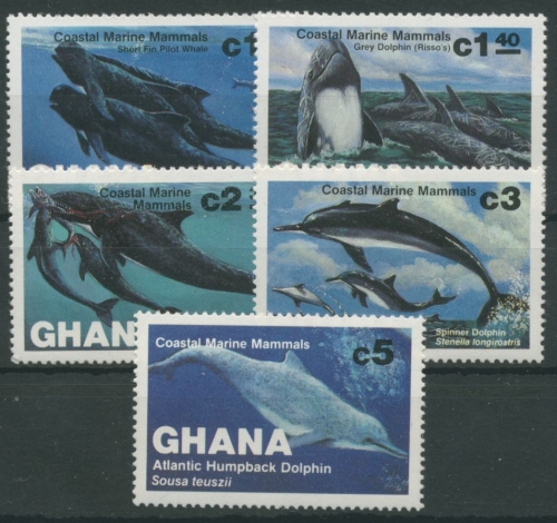 Ghana 1983 Wale und Delphine Grindwal Schwertwal 977/81 postfrisch