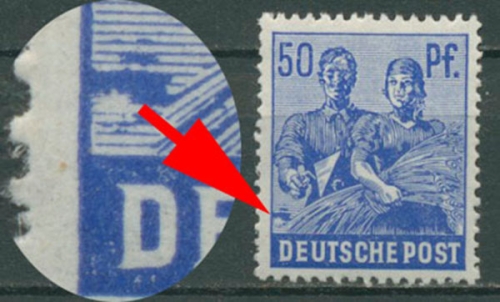Alliierte Besetzung 1947 II. Kontrollratsausg. m. Plattenfehler 955 PF ? postfr.