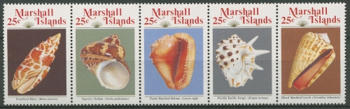 Marshall-Inseln 1989 Meeresschnecken 212/16 ZD postfrisch (C73030)