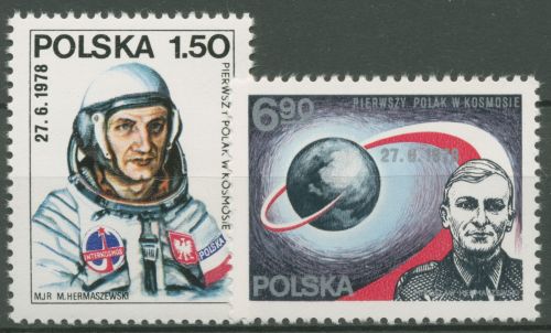 Polen 1978 Kosmos Raumfahrt Polnischer Kosmonaut 2563/64 postfrisch