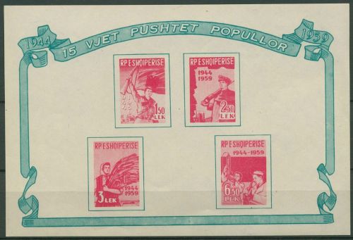 Albanien 1959 15.Jahrestag der Befreiung Block 5 postfrisch (C91731)
