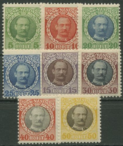 Dänisch Westindien 1907 König Friedrich VIII., 41/48 mit Falz