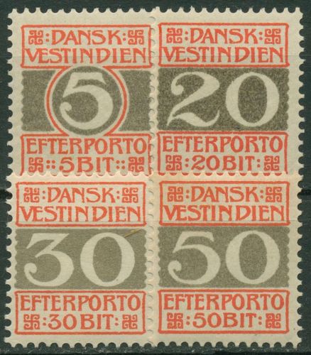 Dänisch Westindien 1905 Ziffern Portomarke P 5/8 A mit Falz