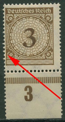 Dt. Reich 1923 Plattenfehler Parallelerscheinung 338 Pa UR PE I postfrisch