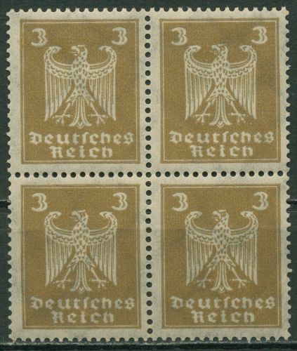 Deutsches Reich 1924 Freimarken: Neuer Reichsadler 355 Xa 4er-Block postfrisch