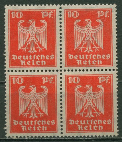 Deutsches Reich 1924 Freimarke: Neuer Reichsadler 357 X 4er-Block postfrisch