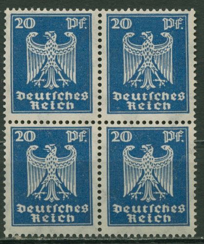 Deutsches Reich 1924 Freimarke: Neuer Reichsadler 358 X 4er-Block postfrisch