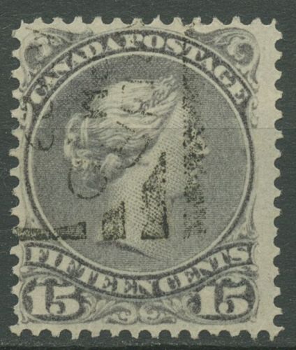Kanada 1868 Königin Viktoria 15 Cents, 24 A dx gestempelt