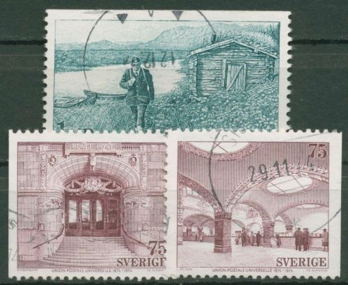 Schweden 1974 Weltpostverein Postamt Stockholm 859/61 gestempelt