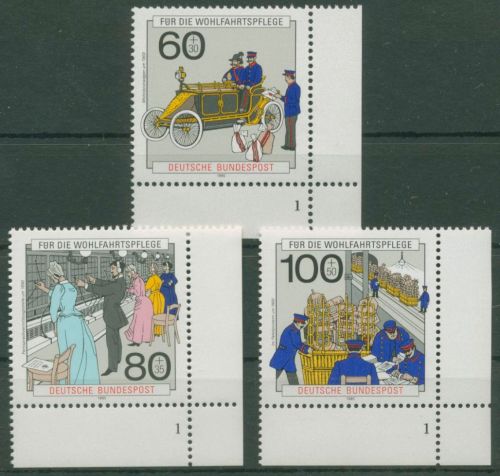 Bund 1990 Post & Kommunikation Formnummer 1474/76 Ecke 4 FN 1 postfrisch (E1796)
