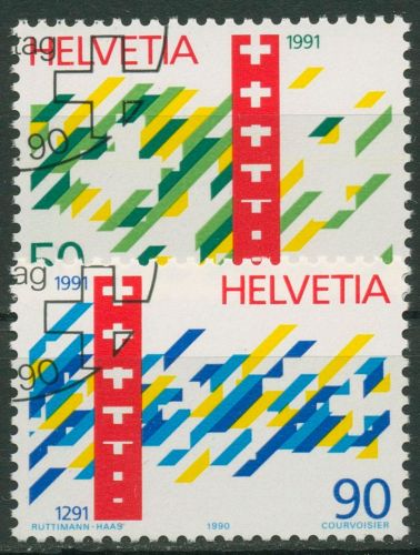 Schweiz 1990 Eidgenossenschaft 1421/22 gestempelt