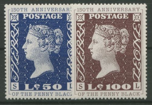 Sierra Leone 1990 150 Jahre Briefmarken Penny Black 1428/29 postfrisch