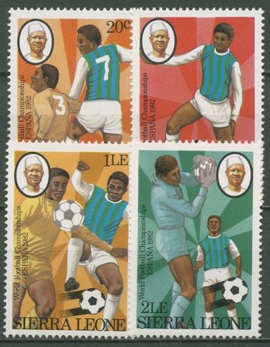 Sierra Leone 1982 Fußball-WM in Spanien 674/77 postfrisch