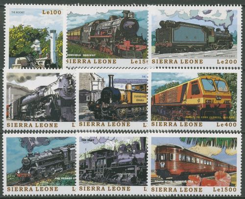 Sierra Leone 1999 Lokomotiven aus aller Welt 3249/57 postfrisch