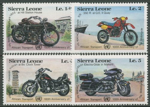 Sierra Leone 1985 Motorräder Honda Harley-Davidson 831/34 postfrisch
