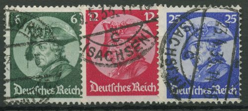 Deutsches Reich 1933 Friedrich der Große 479/81 gestempelt