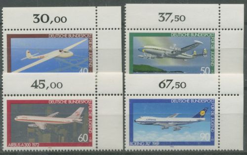 Bund 1980 Jugend Luftfahrt 1040/43 Ecke 2 oben rechts postfrisch (E20)